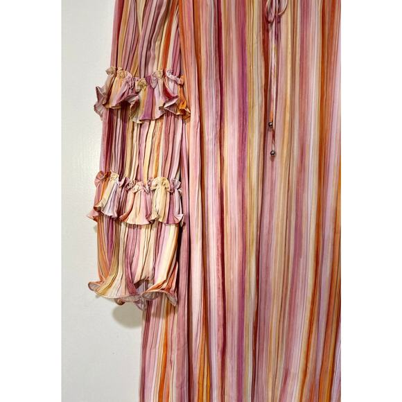 BCBG Max Azria Women's Mini Pleated Shift Dress Multi Color Size 2 NWT Wire Hem - Picture 5 of 15